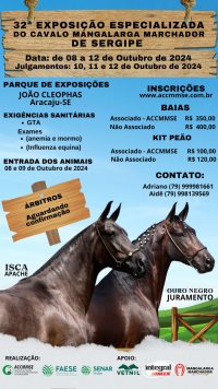 32ª EXPOSIÇÃO ESPECIALIZADA DO CAVALO MAGALARGA MARCHADOR DE SERGIPE