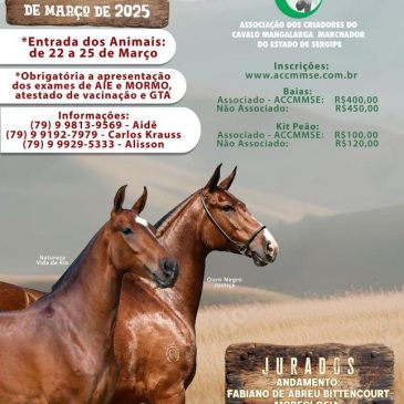 3ª EXPORINGO DO CAVALO MANGALARGA MARCHADOR DE SERGIPE