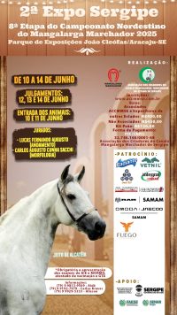 2ª EXPO SERGIPE – 8ª ETAPA CAMPEONATO NORDESTINO DO MANGALARGA MARCHADOR 2025