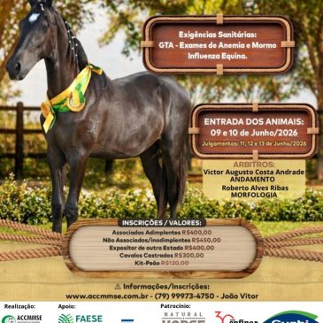 33ª EXPOSIÇÃO ESPECIALIZADA DO CAVALO MANGALARGA MARCHADOR DE SERGIPE